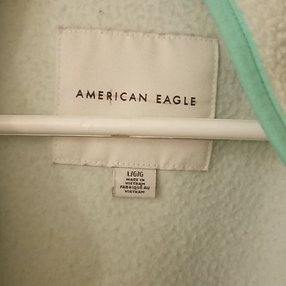 American eagle button up sherpa fleece. Large - Picture 4 of 7